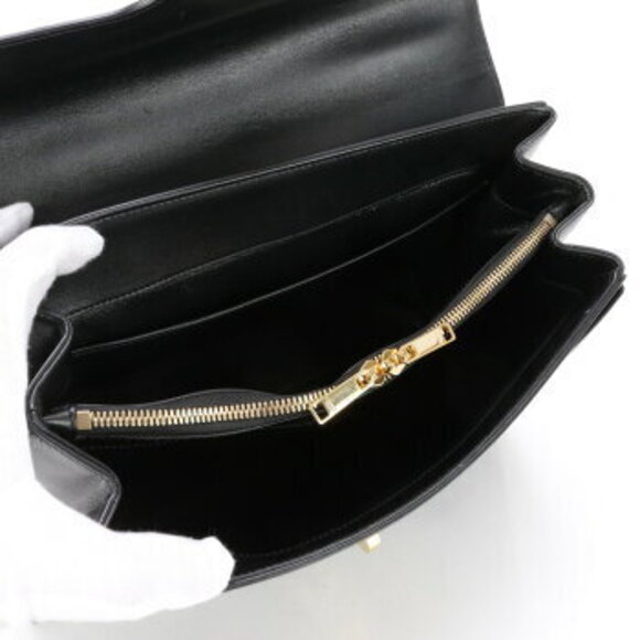 Celine Sze Leather Crossbody Bag Handbag Black - Picture 12 of 14